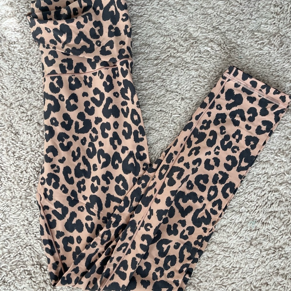 Aerie Brown and Black Leopard Print Leggings
